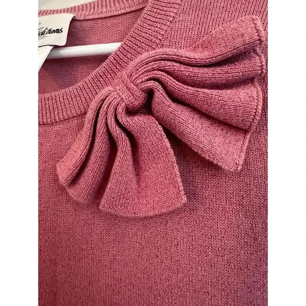 rare editions girls lightweight sweater dress big girl size 14 - Picture 4 of 5